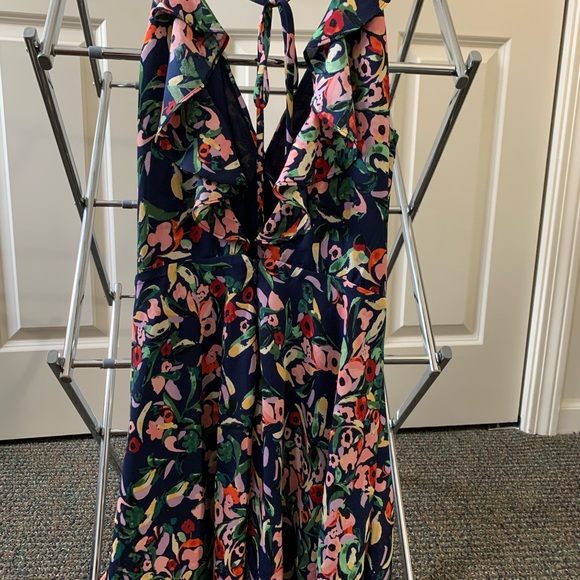 Lulu’s Jazmin Navy Blue Floral Print Skater Dress - Picture 6 of 7